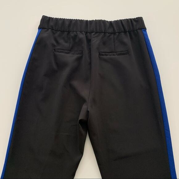 Dynamite Black and Electric Blue Side Striped Casual Pants Large - Picture 8 of 10